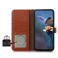 Sony Xperia 10 VIII lompakko nahkakotelo RFID - Ruskea