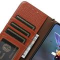 Sony Xperia 10 VIII lompakko nahkakotelo RFID - Ruskea