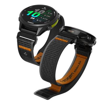Spigen Athlex Air Garmin QuickFit -hihna 22mm - Aktiivinen musta / oranssi