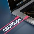 Spigen EB6010CC Essential USB-C-kaapeli - 100cm/60W - Pinkki