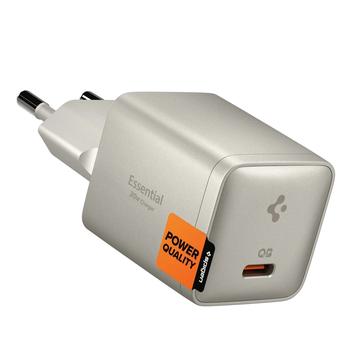 Spigen Essential EE301EU-GAN 30W GaN USB-C -pikalaturi – Natural Titanium