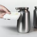 Ruostumattomasta teräksestä valmistettu automaattinen saippua-annostelija, 350ml - harmaa