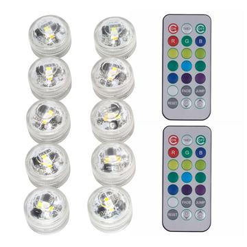 Vedenalainen RGB-LED-valo, mukana 2 kaukosäädintä - 10 kpl.