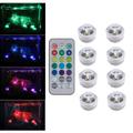 Vedenalainen RGB-LED-valo, mukana 2 kaukosäädintä - 10 kpl.