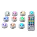 Vedenalainen RGB-LED-valo, mukana 2 kaukosäädintä - 10 kpl.