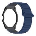 Swatch Royal Pop -kello, magneettinen silikoniranneke ja kahdeksankulmainen kotelo - keskiyönsininen / musta