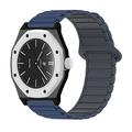 Swatch Royal Pop -kello, magneettinen silikoniranneke ja kahdeksankulmainen kotelo - keskiyönsininen / musta
