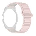 Swatch Royal Pop -kello, magneettinen silikoniranneke ja kahdeksankulmainen kotelo - Vaaleanpunainen tähtivalo / Valkoinen