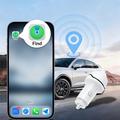 T05 USB-A/USB-C-autolaturi, jossa on kadonneen laitteen paikannustoiminto Android-laitteille - valkoinen
