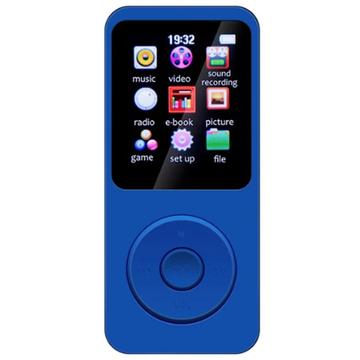 T1 kannettava MP4-musiikkisoitin, 1.8" näyttö ja 64 Gt:n TF-kortti - tummansininen