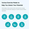 T6 Fitness -älykello, Bluetooth-puhelutoiminto, sykemittari - 1.38" - sininen