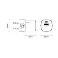 TOOCKI TC2220A2 Mini GaN -seinälaturi 20W - USB-C/USB-A - musta