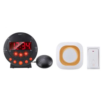 TS-BC620 LED-näytöllinen digitaalinen värinähälytyskello ovikellolla ikäihmisille