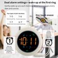 TS-BC800-LED-värinähälytyskello - 3 värinätasoa ja LED-näyttö - valkoinen
