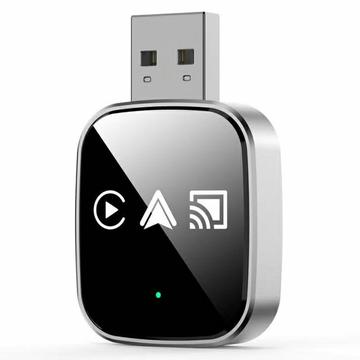 TYS-4222M 3-in-1 langaton CarPlay/Android Auto -sovitin AirPlay-näytön peilausominaisuudella – musta