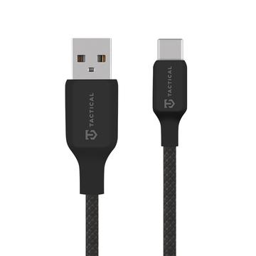 Tactical Stitch Thread USB-A / USB-C-kaapeli - 1m, 15W - musta