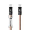 Taktinen johtokäärme USB-C-kaapeli ja kaulanauha - 1,2 m - ruskea