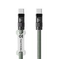 Taktinen johtokäärme USB-C-kaapeli ja kaulanauha - 1,2 m - vihreä