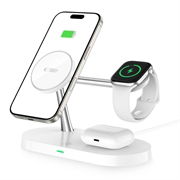 Tech-Protect A12 3-in-1 MagSafe langaton laturi 15W, jossa on sisäänrakennettu LED-valaisin