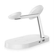 Tech-Protect A12 3-in-1 MagSafe langaton laturi 15W, jossa on sisäänrakennettu LED-valaisin