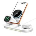 Tech-Protect A51 ArcticBoost 3-in-1 MagSafe -laturi aktiivisella jäähdytyksellä - 25W Qi 2.2 - valkoinen