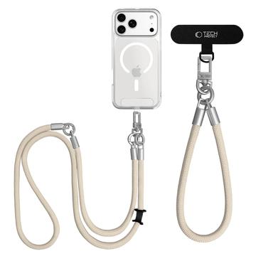 Tech-Protect C10S 2-in-1 -köysikassi ja rannekoru - Beige / titaani