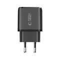 Tech-Protect NCA45W 2-porttinen GaN-seinälaturi USB-C-kaapelilla – 45 W – musta