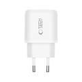 Tech-Protect NCA65W-GAN 65W:n seinälaturi, USB-C PD ja USB-A QC3.0 - Valkoinen
