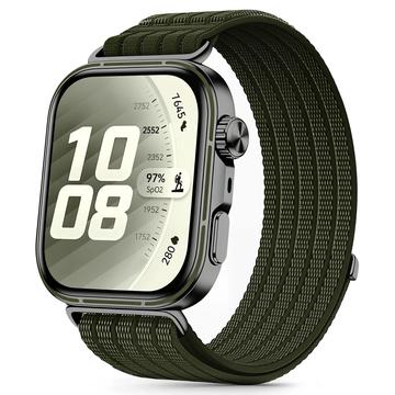 Tech-Protect-nylonurheiluhihna - Huawei Watch Fit 3/4/4 Pro/5/5 Pro - armeijanvihreä