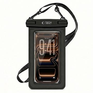 Tech-Protect UWC7 yleiskäyttöinen vedenpitävä kelluva suojakotelo 6.9" - musta