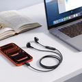 Tech-Protect Ultraboost Core G4 USB-C -langalliset kuulokkeet - musta
