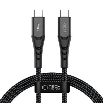 Tech-Protect Ultraboost UB11T USB-C -kaapeli - PD 240W/QC 4.0, 1m - musta