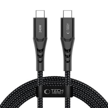 Tech-Protect Ultraboost UB11T USB-C -kaapeli - PD 240W/QC 4.0, 2m - musta