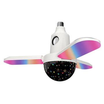 Kolmilehtinen taittuva LED-kattolamppu, jossa on Bluetooth-kaiutin - Tähtitaivas