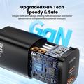Toocki TCT20-21EU 3-in-1 GaN-laturi - USB-C/USB-A - musta