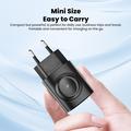 Toocki TCT20-21EU 3-in-1 GaN-laturi - USB-C/USB-A - musta