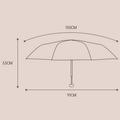 Travel 5-Fold -minisateenvarjo UV-suojalla - beige