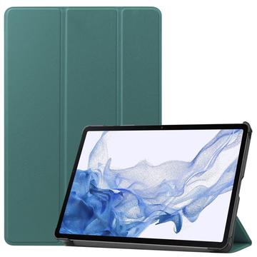 Samsung Galaxy Tab S8 Tri-Fold Smart Lompakkokotelo - Mustanvihreä