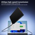 USB-C 3.2 -kaapeli taitettavalla telineellä - 20 Gbps, 4K 60Hz, 2m - musta