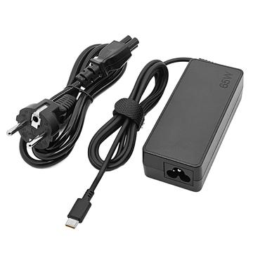 USB-C-virtalähde/laturi kannettaville tietokoneille - 65W - musta