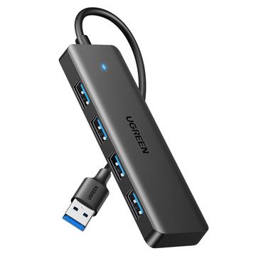 Ugreenin nopea 4-porttinen USB 3.0 -jakaja - 15cm, 5Gbps - musta