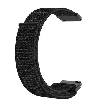 Yleiskäyttöinen nylon-tarranauha älykellolle, 20mm - musta
