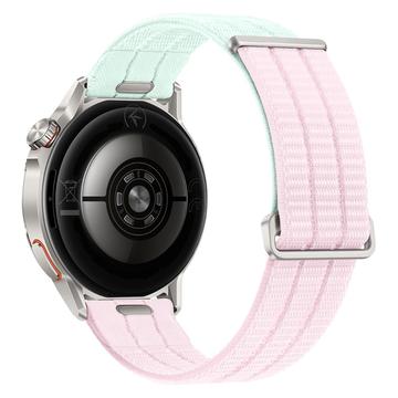 Yleiskäyttöinen, pikavapautuksella varustettu Magic Tape -nylonkellohihna, 18mm - syaani / vaaleanpunainen