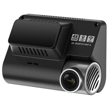 V55 4K/1080p -kaksoisajokamera, jossa Sony IMX415, WiFi ja superkondensaattori - musta