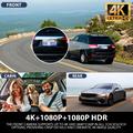 V58 3-kanavainen ajoneuvokamera - 4K edessä, 1080p takana/matkustamossa, GPS, WiFi