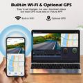 V61 4K/1080p -kaksoisautokamera - 5.8GHz:n WiFi, HDR-yönäkö, superkondensaattori - musta