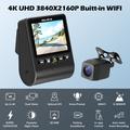 V61 4K/1080p -kaksoisautokamera - 5.8GHz:n WiFi, HDR-yönäkö, superkondensaattori - musta