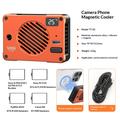 VRIG TT-02 magneettinen TEC-jäähdytyspuhallin puhelimelle ja kameralle - oranssi