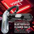 VSIDEA V82 avoimetyyppinen Bluetooth-kuuloke - 20 tunnin toistoaika - musta