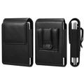 Pystysuora vyöklipsikotelo iPhone Duolle, Samsung Galaxy Z Fold8:lle ja Xiaomi 18 Foldille - musta